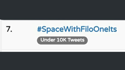 vitaminCSY's tweet photo. Filo oneits we're trending at # 7 with 10k tweets 💙🦋 
#SpaceWithFiloOneit
#SpaceWithONEIT
@x1official101 https://t.co/tCuQxzIoeH