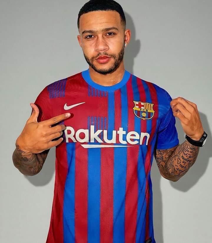 Champions League Depay Barcelona Jersey Lyon Depay Shirt Barcelona