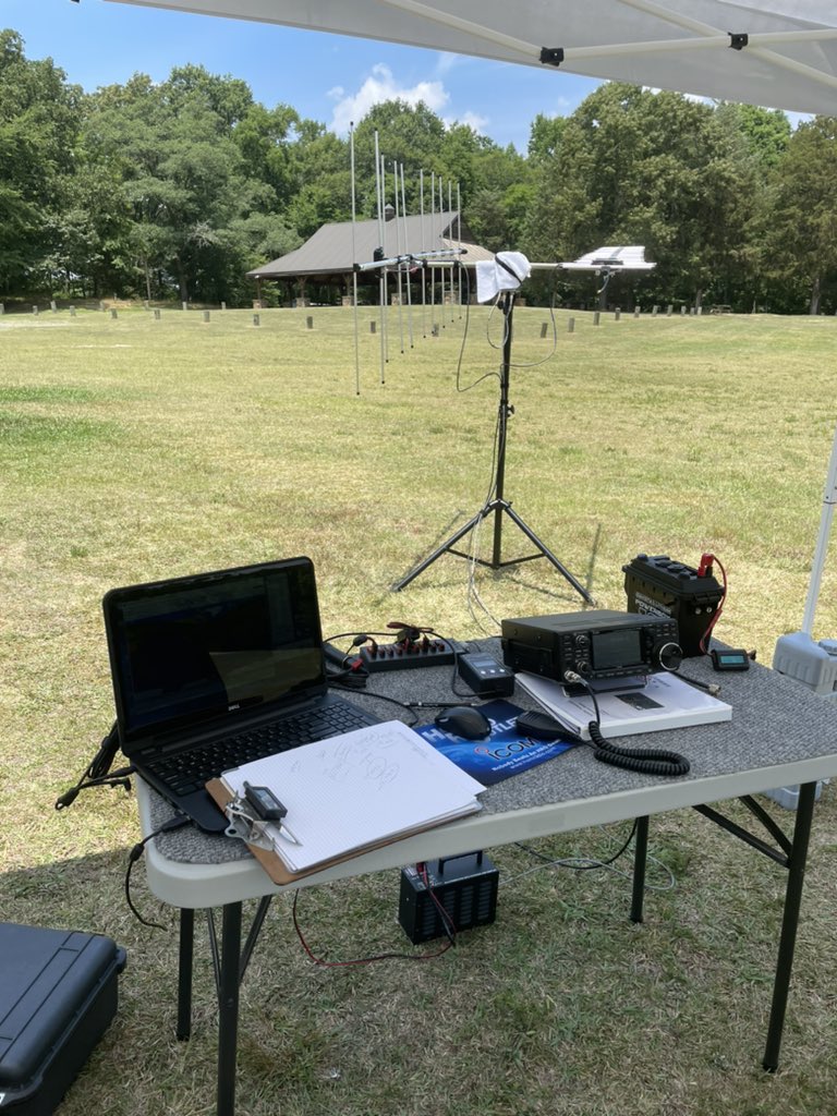 WA0POD's tweet photo. @WD9EWK Patrick thanksfor the contact at DM35/45 we are testing the IC-9700 and systems after storage and before Field Day! 73 Tom https://t.co/vMOeu7mM8K