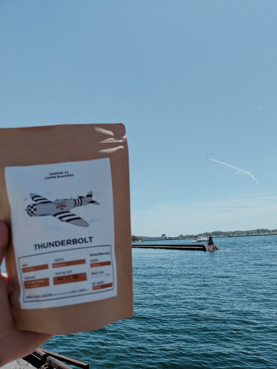 Very cool to see <a href="/WaterlooWarbird/">Waterloo Warbirds</a> #OperationRevival ✈️ We brought along our Thunderbolt roast to enjoy the fly over!