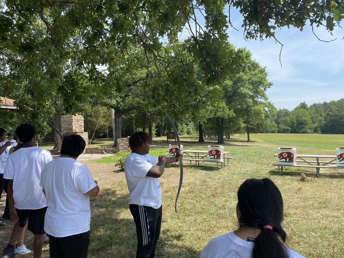 Can you say, ARCHERY!? Scholars got to practice communication, trust, and patience through fun activities like archery, canoeing, and shelter building at <a href="/WingateUniv/">Wingate University</a> Campus Lake! SO MUCH FUN! #CampWayfind21 <a href="/UCPSCollegePrep/">College Readiness</a> <a href="/AGHoulihan/">Andrew G. Houlihan</a> <a href="/UCPSNC/">Union County Public Schools</a>