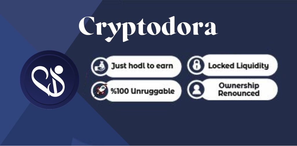 cryptodora_fin's tweet photo. 🔥 CRYPTODORA  🔥 next #shibainu #SAFEMOONARMY

✅ 100% Unruggable
✅ Ownership Renounced
✅ Locked Liquidity (DxLock) 
Join our community
💩Website:
https://t.co/vUL03Y2X1J
💩 Telegram:
https://t.co/Y9HL7WFuiY
💩 Twitter:
https://t.co/iPT5Vv8aUq https://t.co/geDwDoi6gy