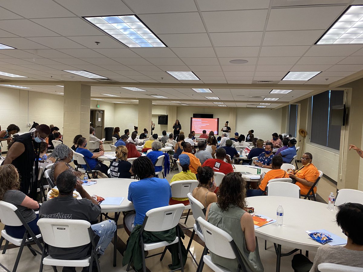 StepUpLA's tweet image. Great turnout packed for the Lunch In Black: Supporting Mental Health Crises without Police event with @OPPRCNOLA #helpnothandcuffs