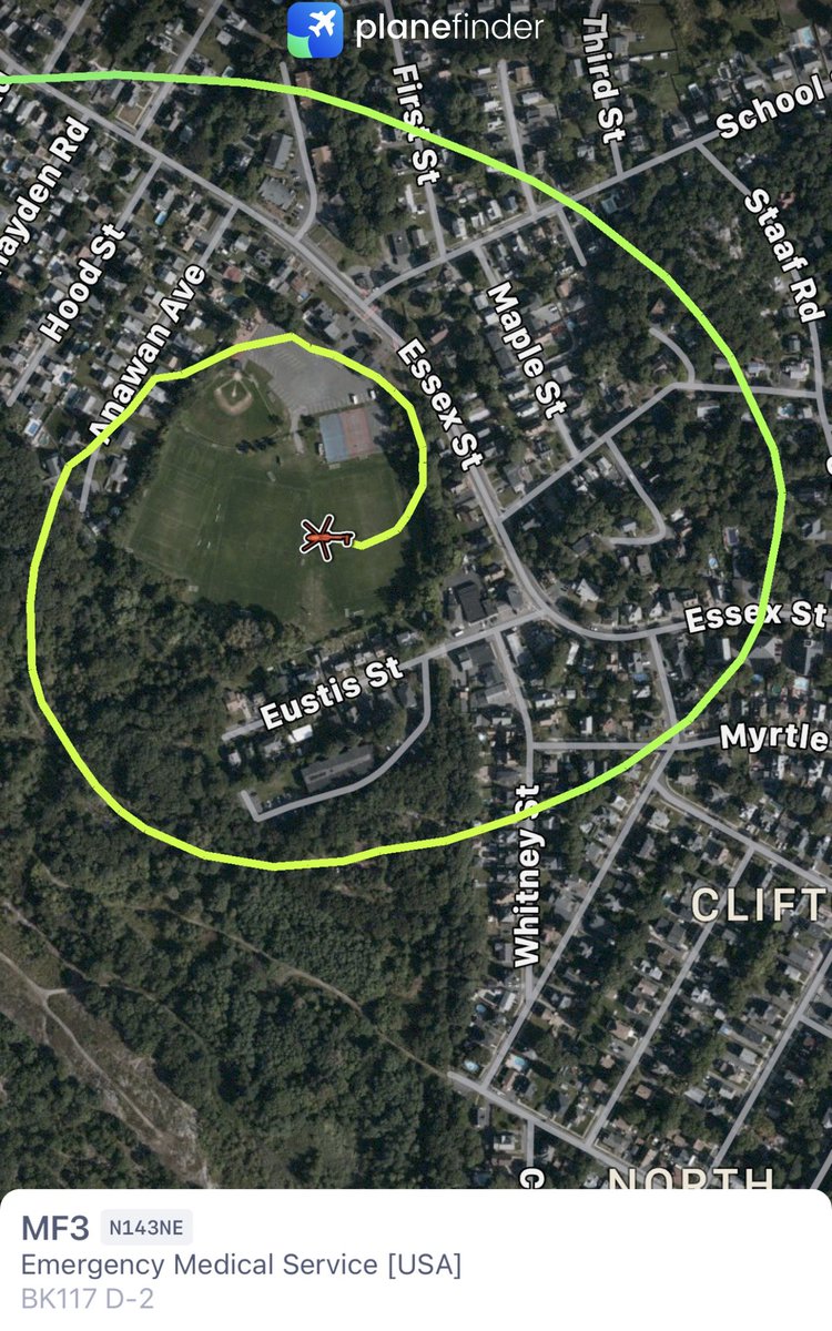 SAUGUS 
Motorcycle Accident 
Farrington Avenue 
Bike vs. Utility pole
Serious Injuries 
Med-Flight requested landing
zone is Anna Parker Ball Field 
#SaugusMA