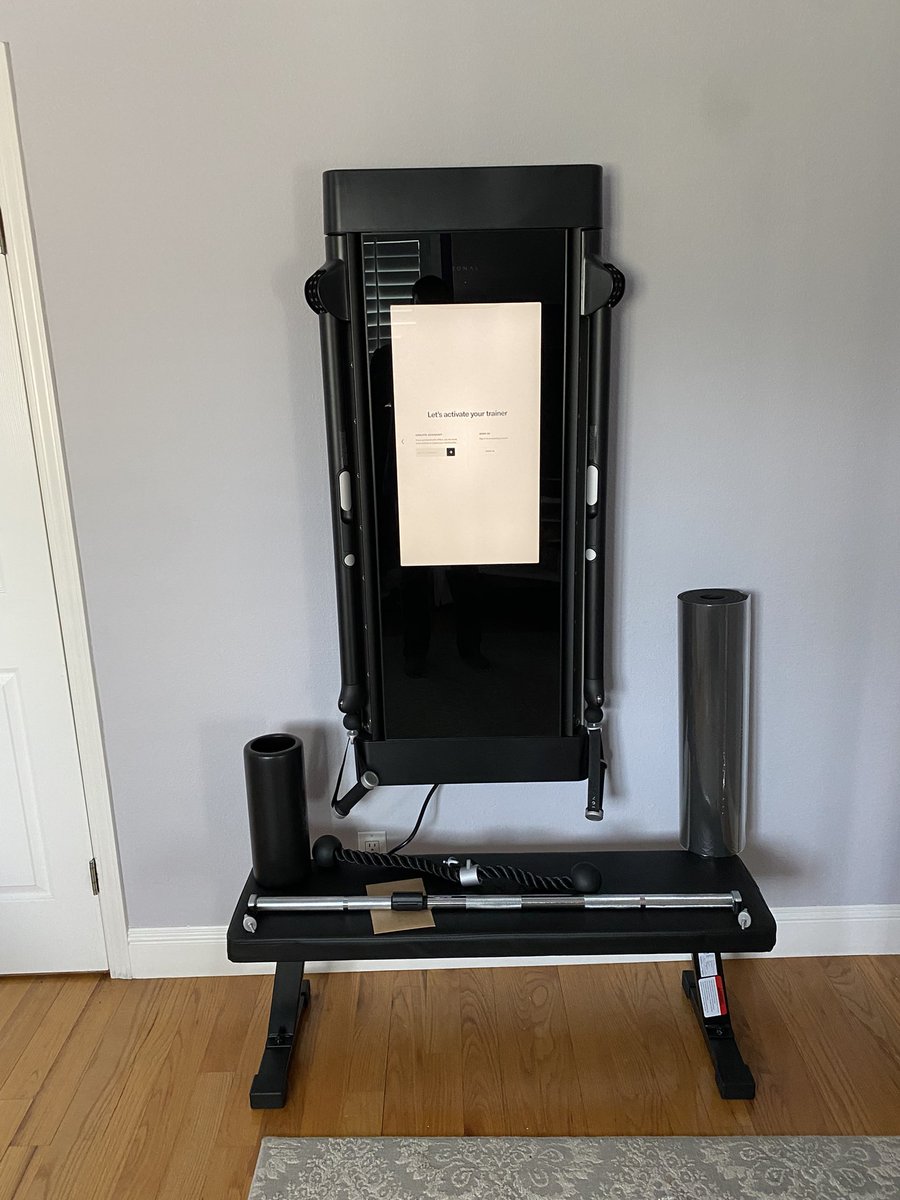 Let’s see if proximity leads to consistency.  <a href="/tonal/">Tonal</a> #homeworkout #BackToTheFuture #LetsGo