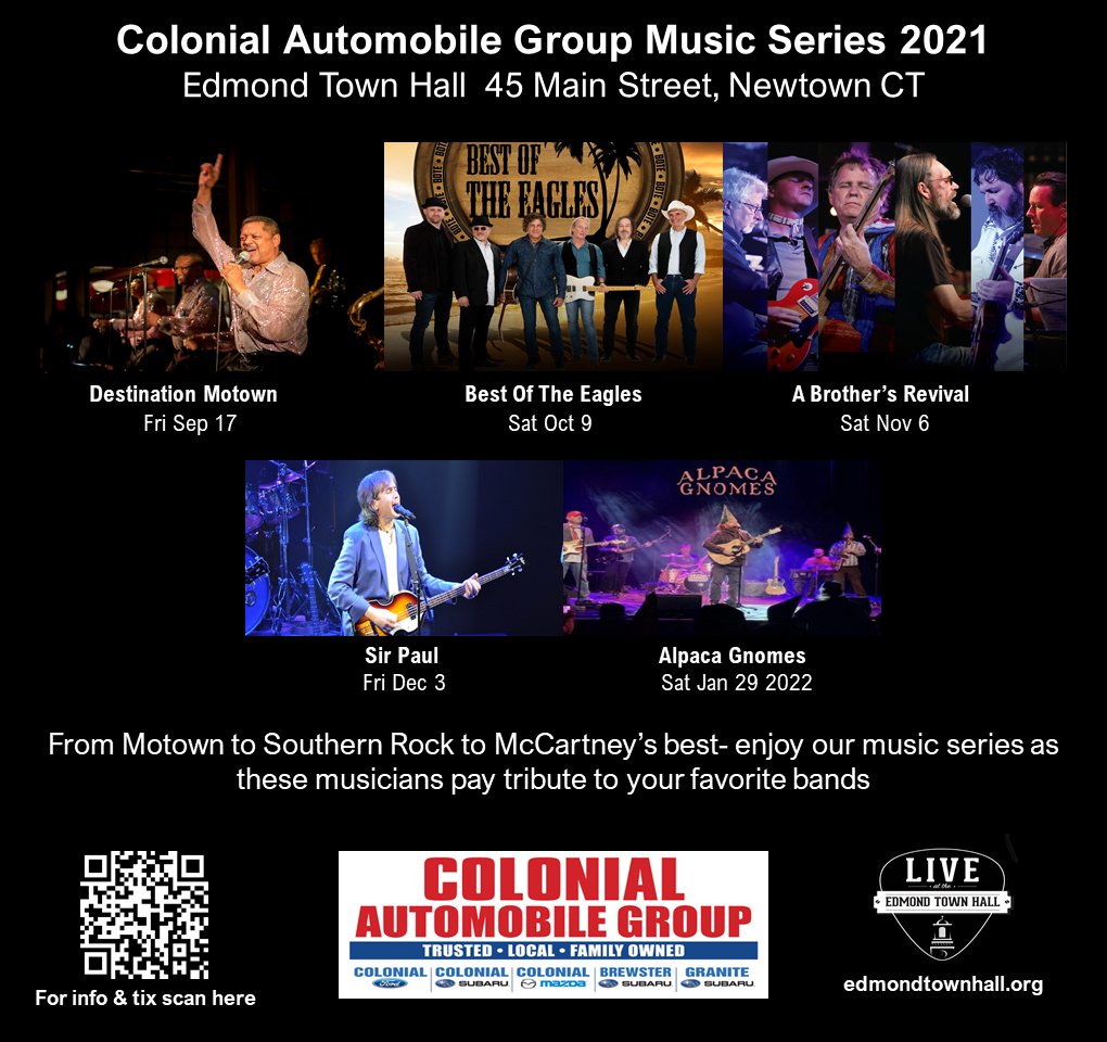 EdmondTownHall's tweet photo. Check out our terrific five concert line-up starting Sep 17  thanks to our sponsors! https://t.co/U9g90EowAY https://t.co/a8BrbPmRcQ