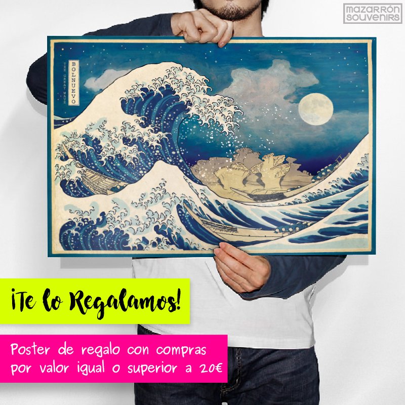 Regalamos este poster tamaño A3 con compras por valor superior o igual a 20€ / Get this Free poster of A3 size, with shopings of value equal or superior to € 20

#verano2021 #mazarronsouvenirs #Hokusai #lagranhola #japaneseart #bolnuevo #lasgredas #ciudadencantadabolnuevo