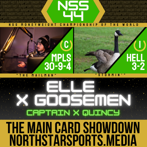 NSS_MN's tweet photo. Tonight in the final regular season event of the 2020-21 season, @OwenElleMN draws "Stormin'" Gary Goosemen in a highly-anticipated rematch of their battle at NSS 38! In the Co-Main, "El" Captain makes a short-notice return to face Quincy the Dabman! #NSS44 https://t.co/tAOm8fgHzh