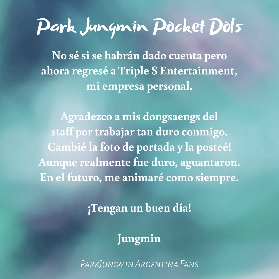 PJM_ARGENTINA's tweet photo. [trans] Park Jungmin Pocket Dols App (18.06.21)

#PARKJUNGMIN #박정민 #SS501 https://t.co/vP1LLhqNyY