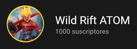 Muchas gracias a todos por el apoyo y por los que me apoyaron en sus inicios, creando contenido de <a href="/wildriftLATAM/">League of Legends: Wild Rift LATAM</a> 

Después de 5 meses, llegamos a 1k de Subs que hace ilusión tenerlos.
Seguiré trabajando y apoyando a la comunidad, como siempre.💪
#WildRift