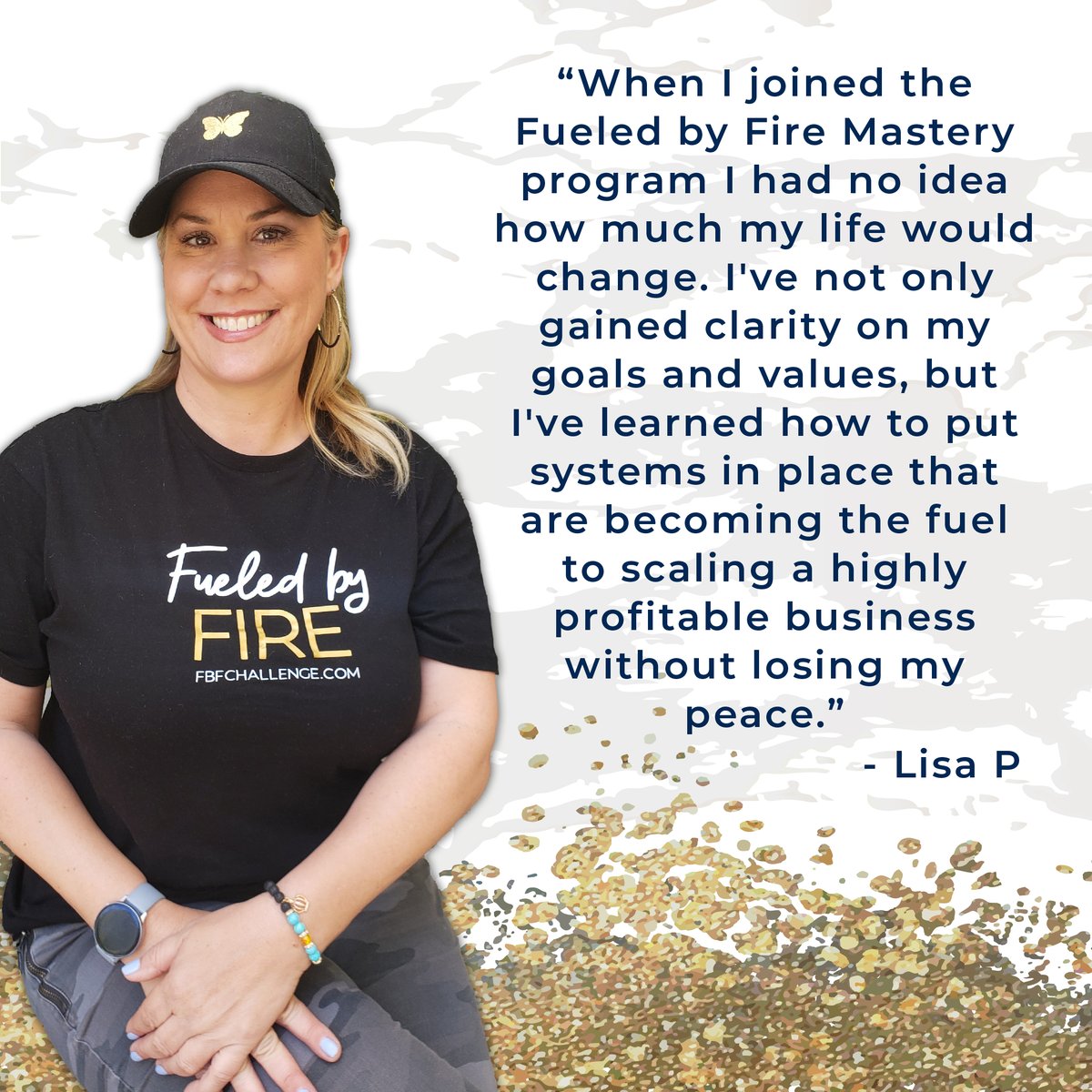 StaciWallace's tweet image. My heart leaps for joy when I see the monumental transformation that Lisa has experienced in the Fueled by Fire Mastery Program.

Check out that hat, Tshirt, and bracelet at staciwallace.com/store

#masteryprogram #fueledbyfiremasteryprogram #businesswomen #staciwallace