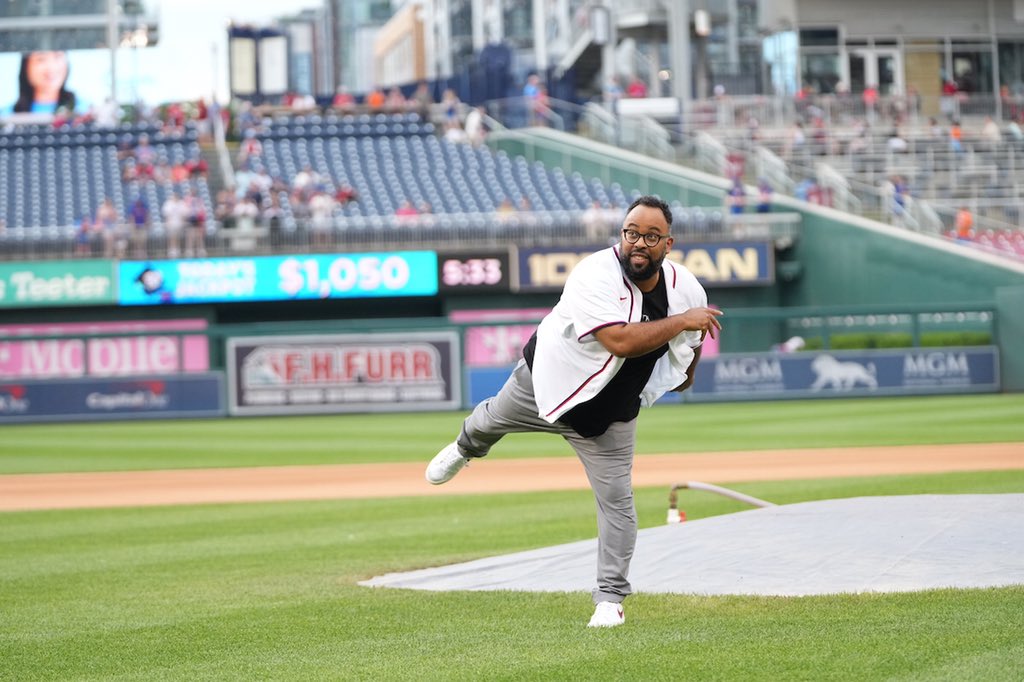 NMAAHCdirector's tweet photo. I'm excited to support the home team ⚾️ @Nationals  #GoNats #Natitude 

📷: Washington Nationals https://t.co/f1aFkISvjG