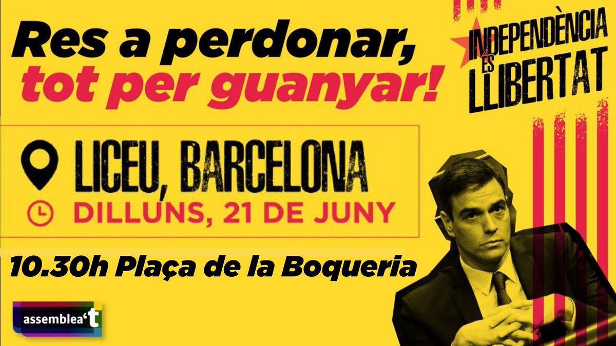 BCNxlaIND's tweet photo. L'autodeterminació és un dret, no un delicte.
Res a perdonar.

👉 Pels més dels 3.300 represaliats, 
per la independència, 
per la defensa de l’1oct 
sortim al carrer

⏱Dilluns 10.30 
📍Pl. de la Boqueria

#IndependènciaÉsLlibertat https://t.co/oZZNJqm1O6