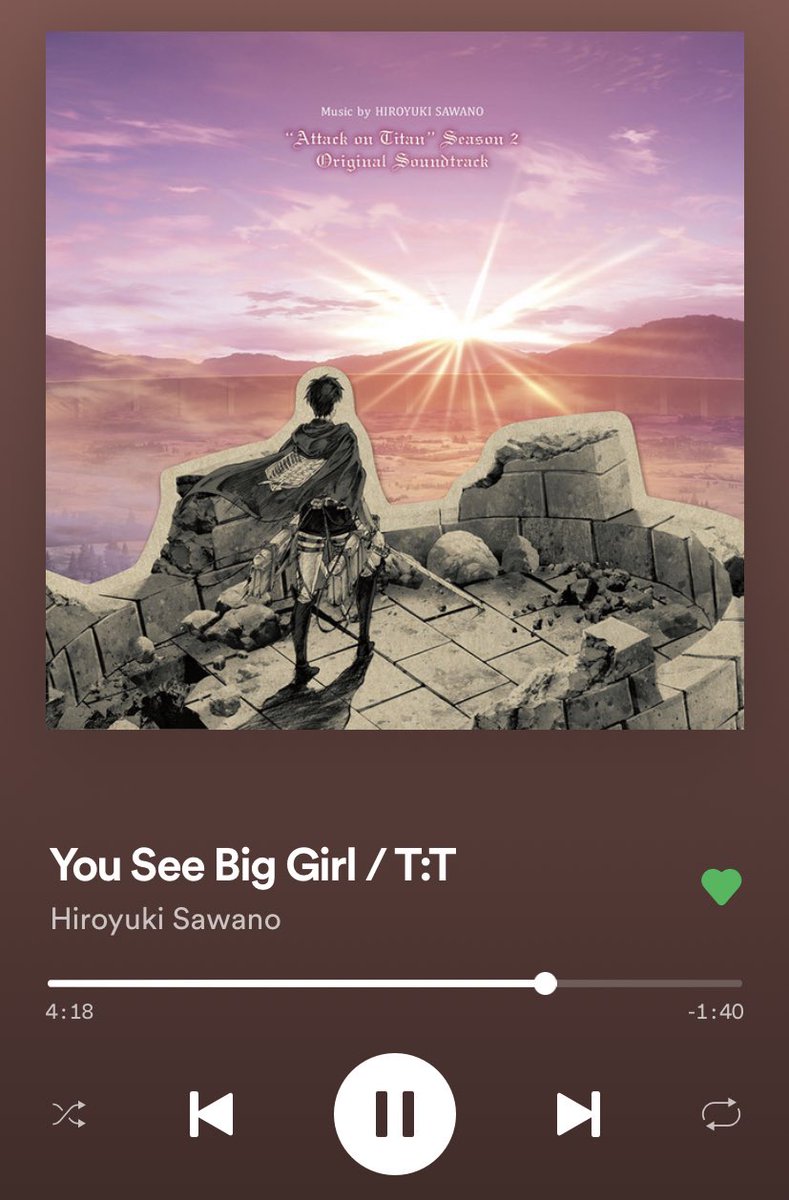 emilythejojofan's tweet image. “what’s your favorite attack on titan ost?” 

what hot people say :