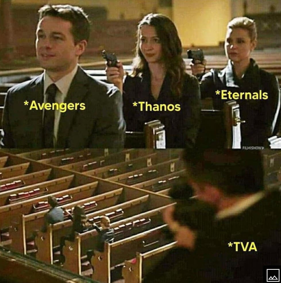 SupereroiM's tweet photo. #Tva vs #Avengers, #Thanos e #Eternals, #meme di #FilmIsNow.
#AngoloIronico
#SupereroiMagazine https://t.co/W5crK6DzD7