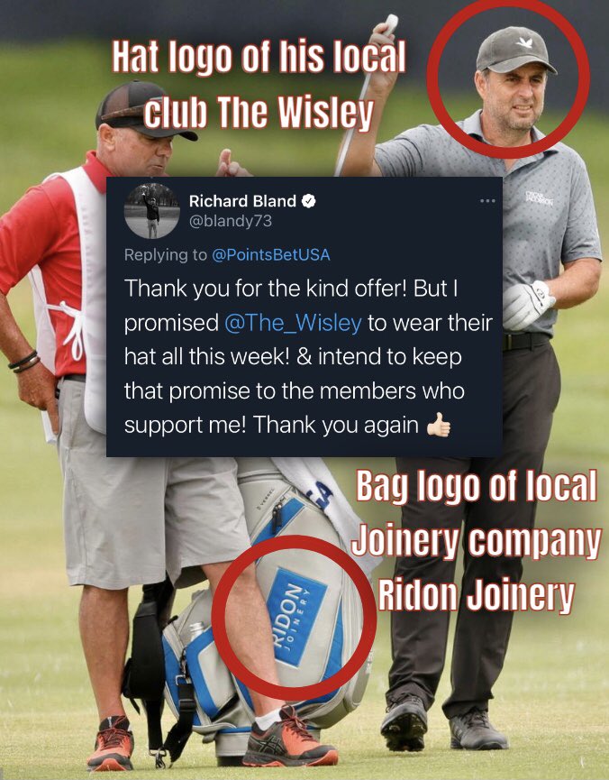 Flushing It (@flushingitgolf) on Twitter photo The best thing about it is he has stayed loyal to those who supported him during that tough year like local joinery company <a href="/JasonRidon/">Jason Prewitt</a> who sponsored his bag and also despite offers of sponsorship this week Rich has also kept the logo of his local club The Wisley on his hat The best thing about it is he has stayed loyal to those who supported him during that tough year like local joinery company <a href="/JasonRidon/">Jason Prewitt</a> who sponsored his bag and also despite offers of sponsorship this week Rich has also kept the logo of his local club The Wisley on his hat
