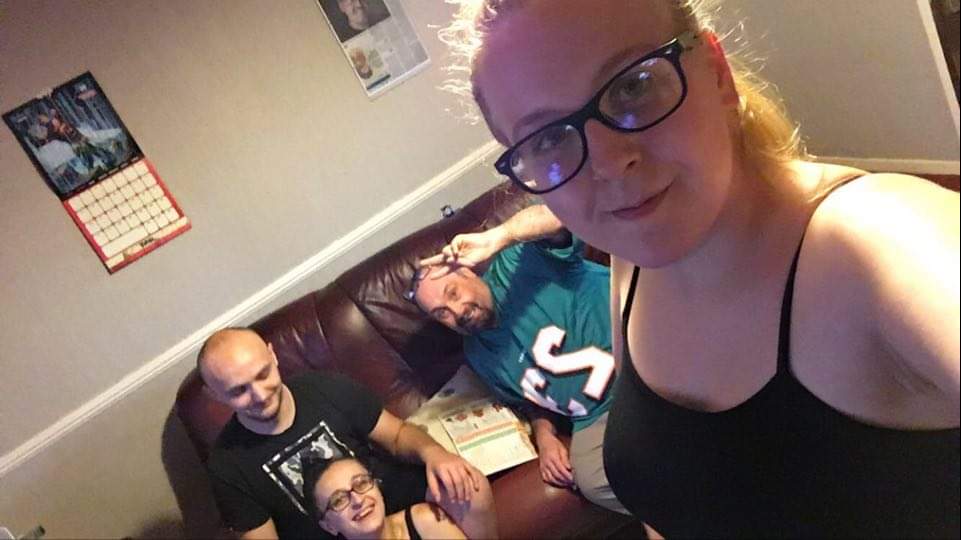 Me and my family having a good laugh.