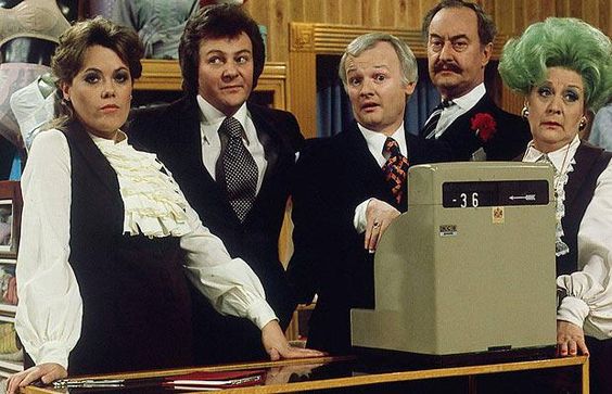 The_70s_Guy1's tweet photo. "Are You Being Served?"  From 1973. Sadly none of the actors below are still with us. #sitcommagic #70srule #areyoubeingserved https://t.co/jgSFSp1eUx