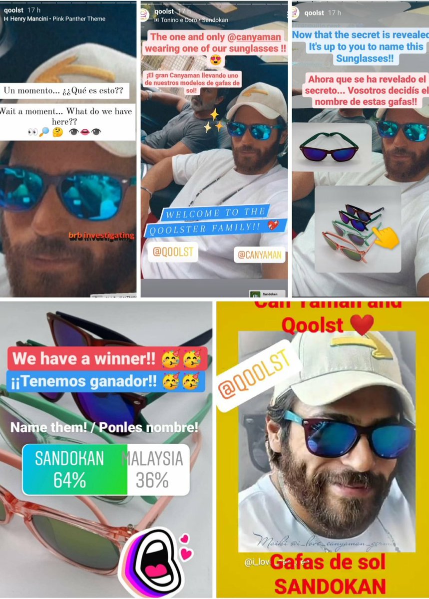 ashrfmo47841799's tweet photo. Sandokan is not just a series but now spain glass name😎
spain glass brand #qoolst 🇪🇸
after #CanYaman shared his photo wearing eye glass of it's brand decided to make survey on it's ig to choose name for the glass&it ended by #sandokan😎💙
#CanYaman transform each thing to gold👏 https://t.co/ZCbfwiL9kw