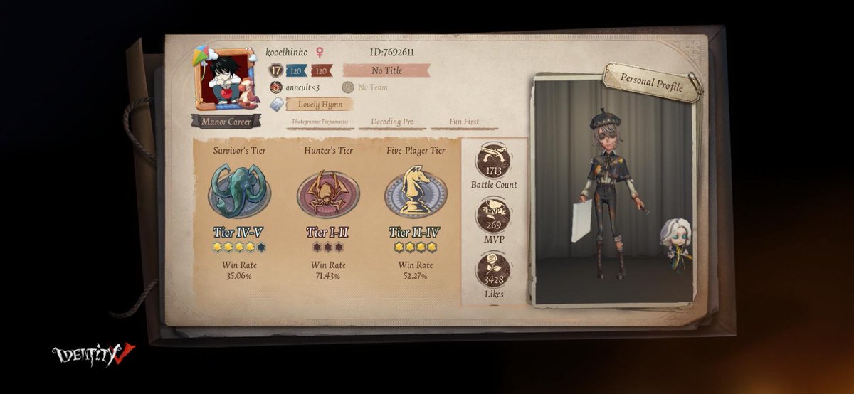 I'm playing Identity V. Fancy a game?