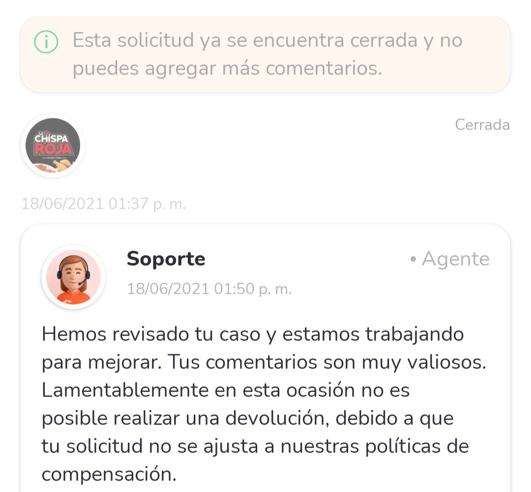 DonFlida's tweet photo. @RappiColombia cesarvalenciamontes@gmail.com 3122575342 ChispaRoja.
*No me entregaron el pedido que gestionaron como entregado en la app, lo reporté y me respondieron esto! (¿Cuales son esas políticas?) https://t.co/8rdb6qg5MG