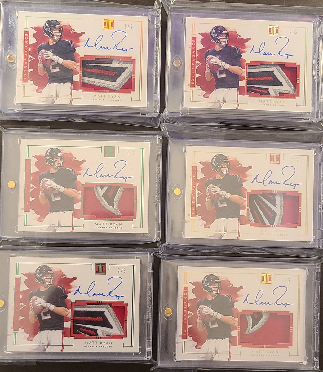 estaciocollect's tweet photo. My version of a rainbow I want all 9 of these in a massive frame! 
1/1
1/3
2/5
That's all I need left! 
RT appreciated and please let me know if u see one or know someone who might! Thanks
@Hobby_Connect @sports_sell @DustinJacobs23 @falcon7716 @RyansCardssLLC https://t.co/YLkEjCH8pP