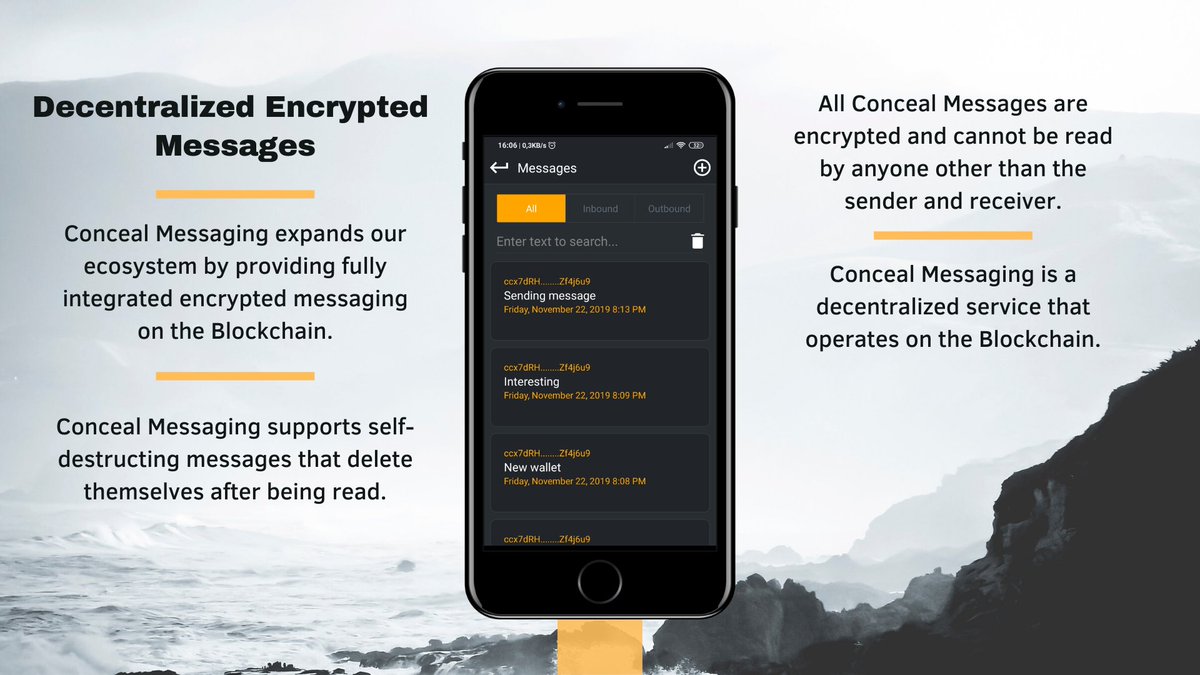 ConcealNetwork's tweet photo. Conceal was always dedicated to #private communications, that's why over 2 years ago, long before the release of Conceal Live, we created a way to send #Anonymous and #encrypted Self-Destructing messages through the Conceal blockchain.

Stay #concealed
Use https://t.co/f2rksCDRUg https://t.co/7nQOETXDPn