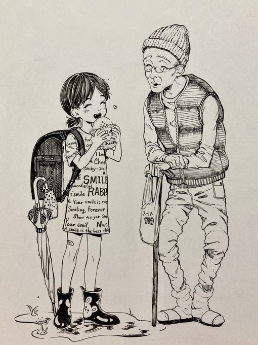 課題絵人物つけペン🖋 