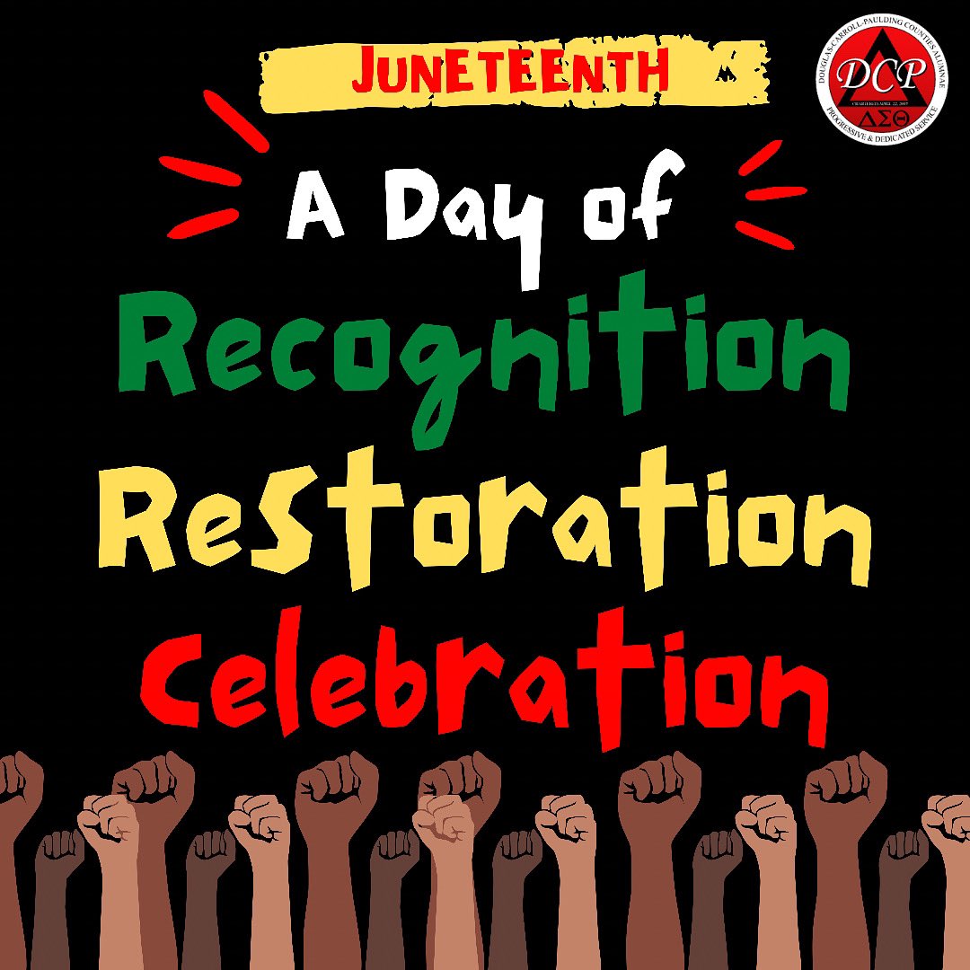 DCPdeltas's tweet photo. Join DCP today as we celebrate Juneteenth, a federal holiday in the United States commemorating emancipation of enslaved African Americans. #DCPDELTAS #DCPDST https://t.co/xMPjTLQpNH