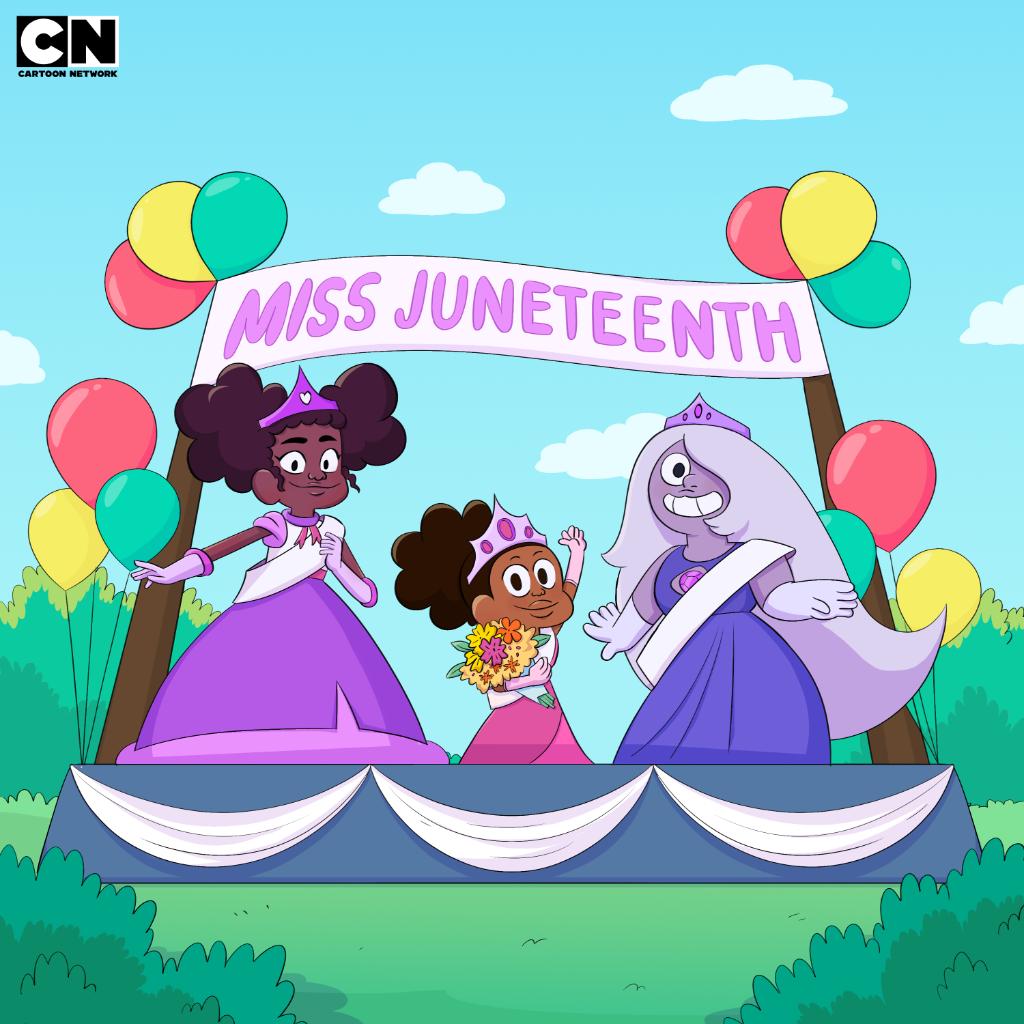 cartoonnetwork's tweet photo. It's not #Juneteenth without a BBQ, the Ms. Juneteenth Pageant, and of course...lots of music and dancing! We're elated that this celebration of freedom has taken its rightful place as a National Holiday! 

#JubileeDay #EmancipationDay #FreedomDay #CraigOfTheCreek #CartoonNetwork https://t.co/0GNT71v29r