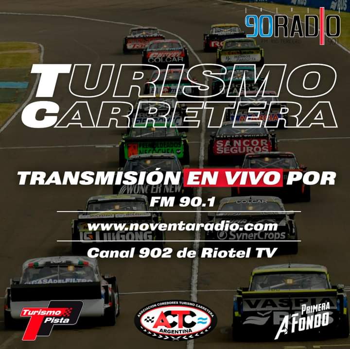 #TCenSanNicolás 🏁 ¡Mañana desde las 11 hs. prendete a la transmisión en VIVO de la 90.1🎙

🔹domingo 11 hs - FM 90.1 | 90radio.com | Canal 902 Riotel TV

#90Radio #RíoTercero