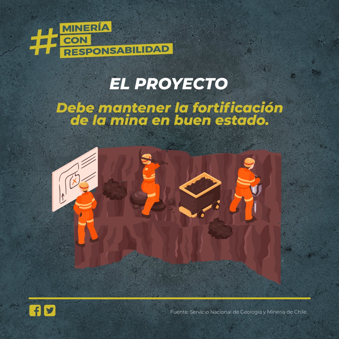La #MineríaConResponsabilidad es implementada con altos estándares de seguridad para garantizar el bienestar de todos sus trabajadores.  Te presentamos una de las 20 reglas de oro gracias al Servicio Nacional de Geología y Minería de Chile. 👇🏽