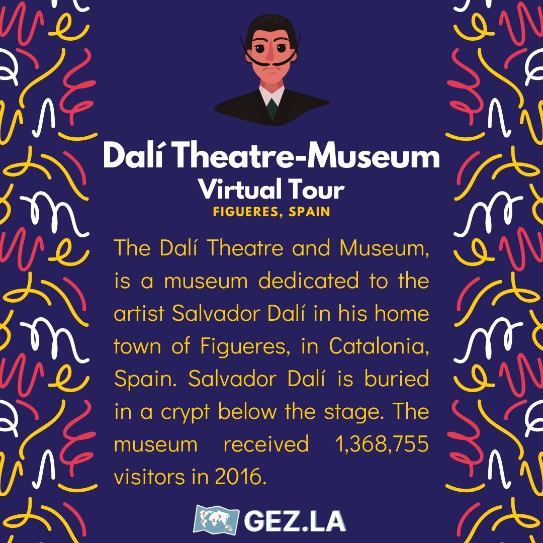 lagezla's tweet photo. Dalí Theatre-Museum Virtual Tour
https://t.co/DdDWTyDJQA

@MuseuDali 

#VirtualTour #VirtualTours #DaliTheatreMuseum #SalvadorDali #Figueres #Spain #gezla #FieldTrip #museum #Museums #MuseumTour #VirtualTravel #art #gallery #virtualgallery #virtualart #virtualfieldtrip https://t.co/i7d40kElYA