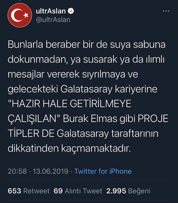 Fenerway On Twitter Ultraslan Burak Elmas Proje Cocugudur [ 853 x 748 Pixel ]