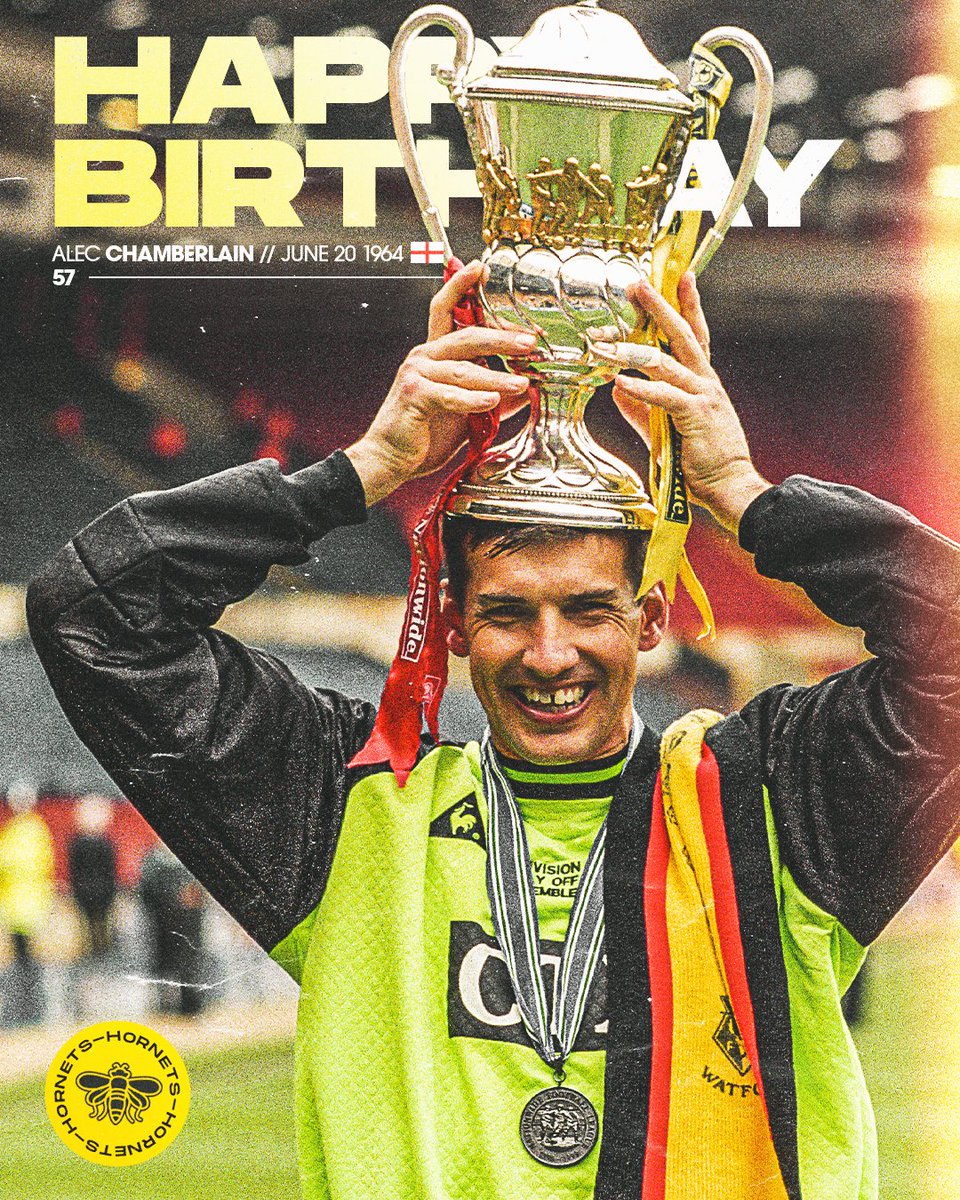 WatfordFC's tweet photo. Happy 57th Birthday to a true #watfordfc legend, Alec Chamberlain! 🎂🐝 https://t.co/pOrbRc0fIT