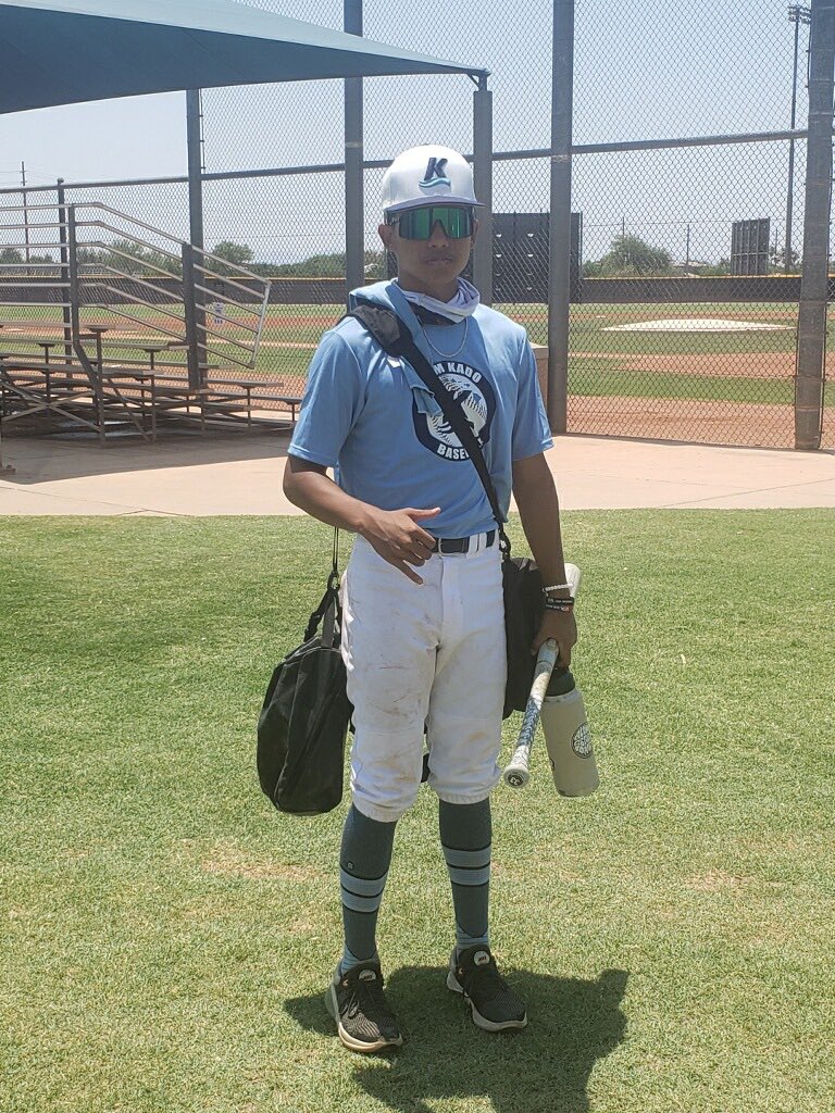 Team Kado Hawaii 16U lost to an elite Alpha Power 2023 team by a score of 1 to 0. Proud to finish 9th out of 102 teams. Kapua threw 6 1/3 w/ 4Ks and 1ER to keep us in the ballgame until the very end. Congrats to our guys on a great tournament. <a href="/USABChamps_AZ/">National Team Championships Arizona</a> @AlphaMovementBB