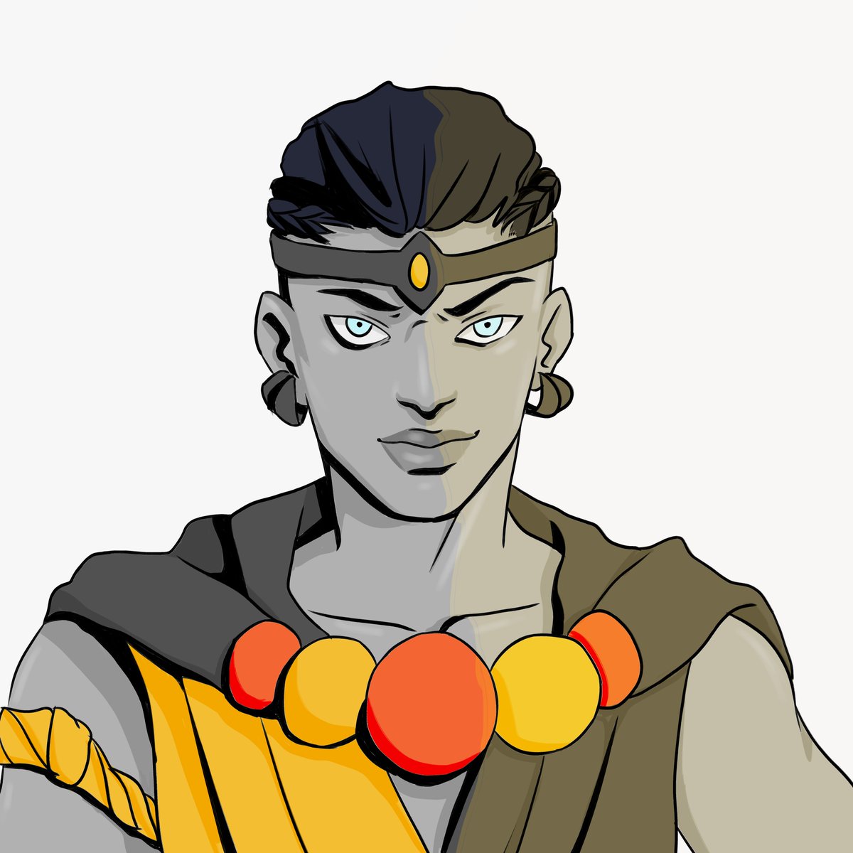 Demi7devil's tweet photo. A commission I made: Zanon, @vocaltomes's beautiful D&D character <3 https://t.co/L8hfN3qs9g