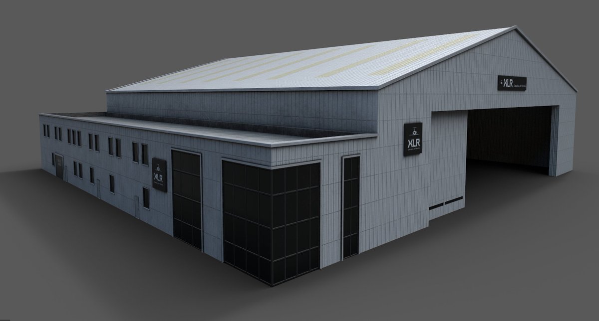 maccosim's tweet photo. Last few buildings being modelled for BHX Birmingham airport in #msfs2020 before a full V1 Release!
This time around, we modelled the private jet, and STS hangar!
#flightsim2020 #flightsimulator https://t.co/hFc71NYdu2