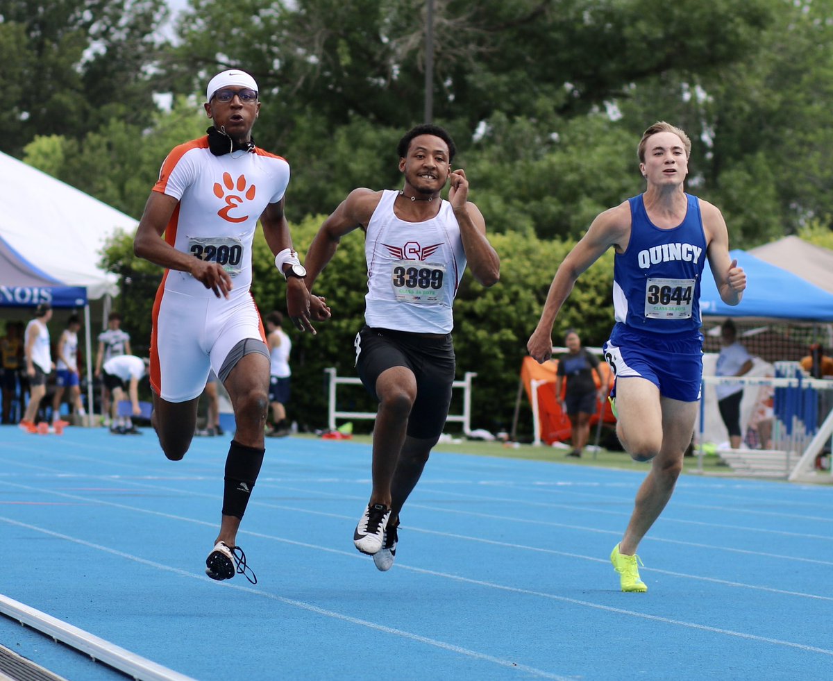 100m photo finish. Winner from LANE ONE, Brandon Battle of <a href="/TrackEHS/">🏆 Edwardsville Boys T|F 🏆</a> @a_hollerEHS 10.604. 2nd place 10.606
