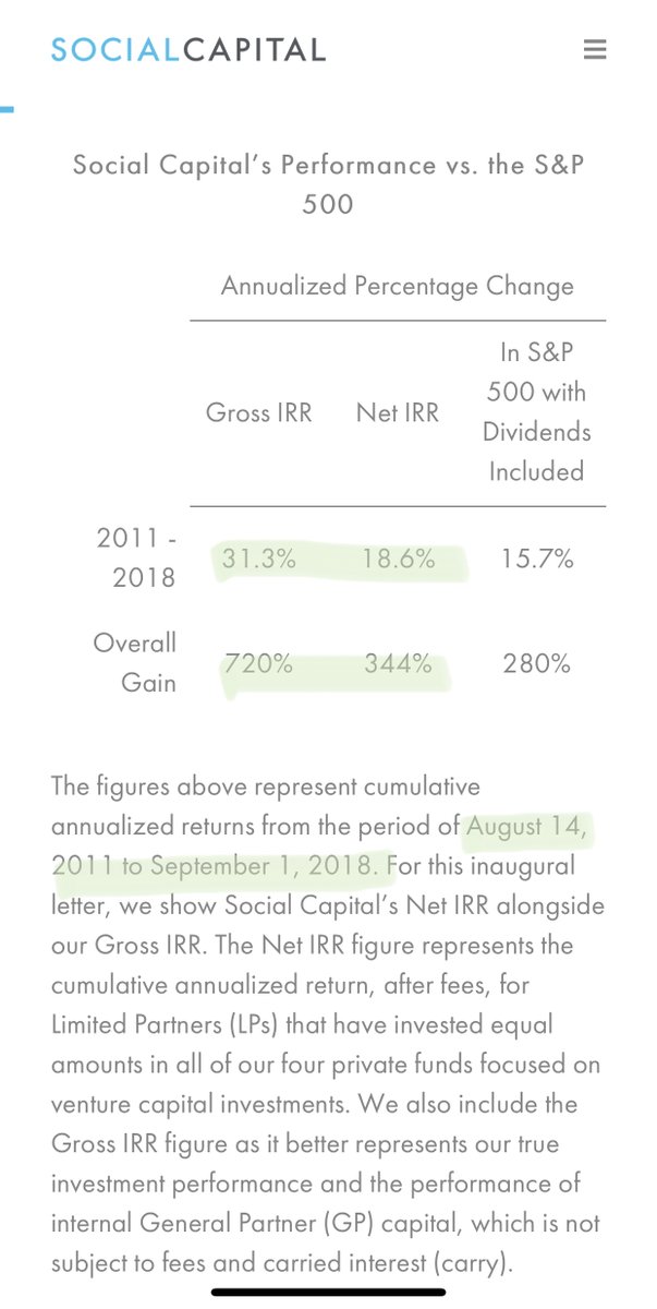 Let’s begin with the 2018 letter. Your record begins with a presentation of your returns from 2011-2018 against the S&P 500. Bully to you for disclosing both a gross and NET return, at least then, as the net return was not mentioned again and went missing in subsequent years. 4/