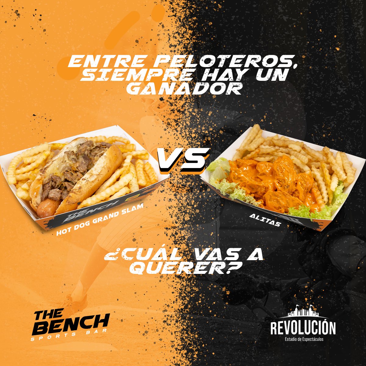 benchbarmx's tweet photo. Entre peloteros, siempre hay un ganador ⚾😎
Hot dog grand slam vs alitas
Y tú, ¿Cuál vas a querer? 🤤 https://t.co/8XLLAMRfrb