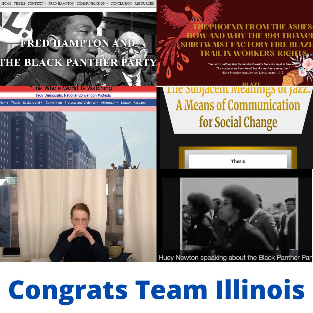 chihistoryday's tweet photo. Congrats to ALL Team Illinois!! We are so proud of all your hard work! Special congrats to our NHD finalists and award winners!

#Students #NHD #NHD2021 #NHDTeamIL #Illinois #History https://t.co/irzViKTNwN