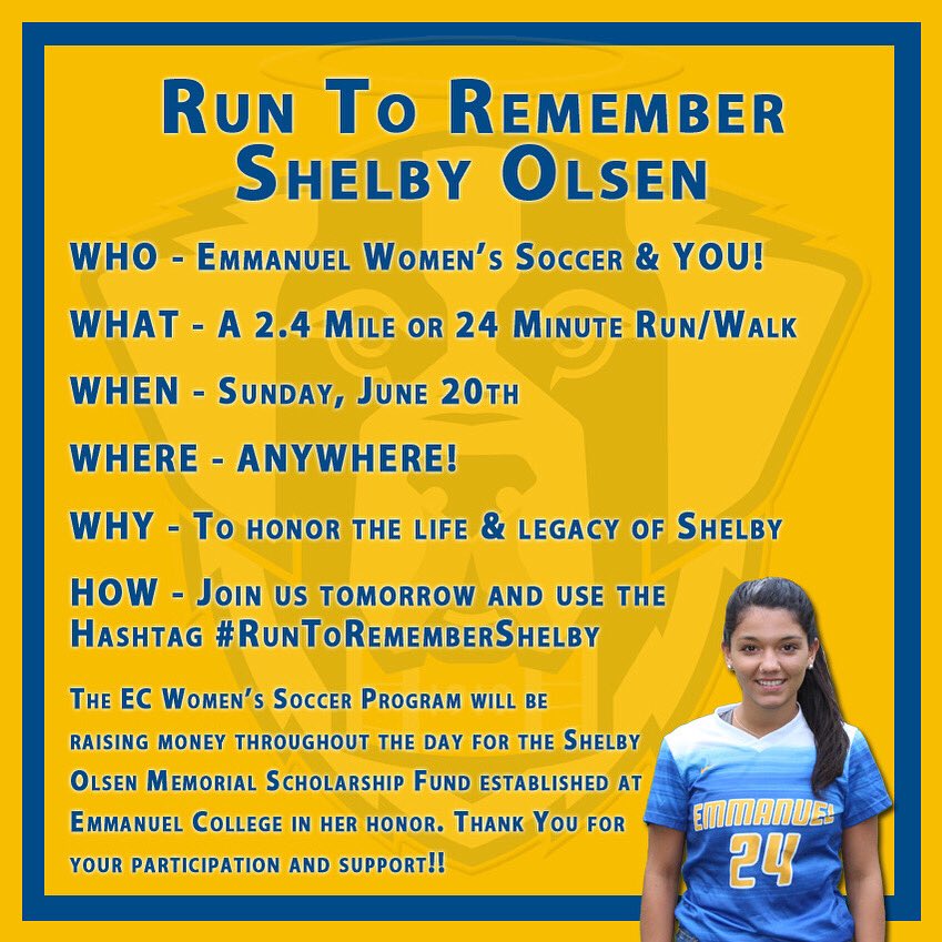 ECWSOC's tweet image. Join us tomorrow!
#runtoremembershelby