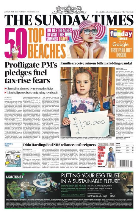 🚨 FRONT PAGE NEWS 🚨 

Four years after Grenfell, tower blocks are still covered in lethal cladding. Flat owners are now receiving bills to make the buildings safe &amp; discovering to their horror that they exceed the value of their homes.

Thank you <a href="/Lees_Martina/">Martina Lees</a> <a href="/HannahAlOthman/">Hannah Al-Othman</a>