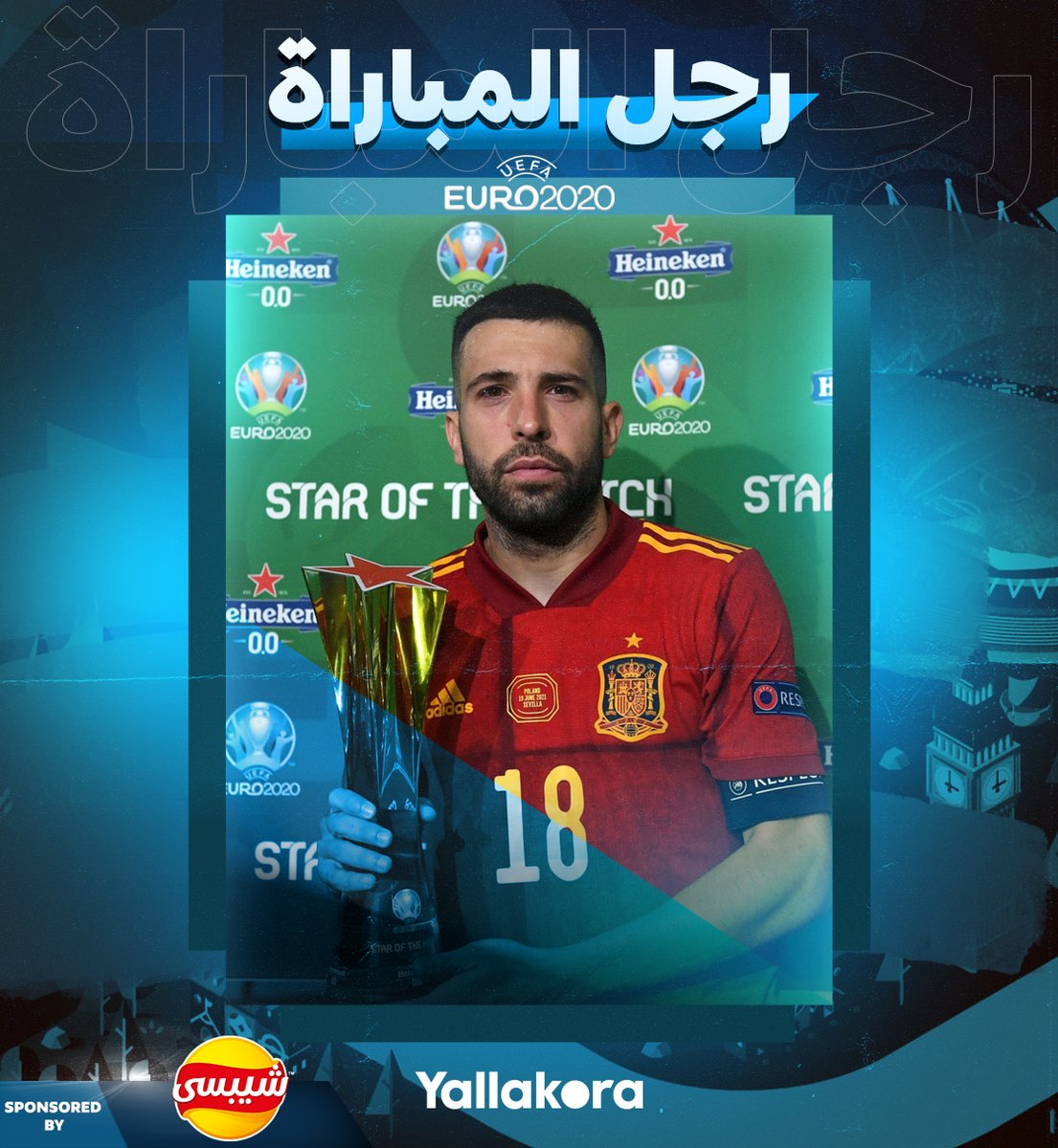 جوردي ألبا هو رجل مباراة إسبانيا وبولندا بـ يورو2020