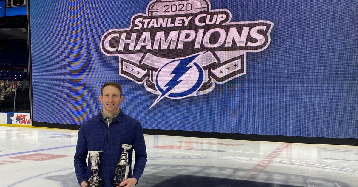 OhioStateMHKY's tweet photo. Before game four of the @TBLightning series tonight, a look at #ProBuckeye Joe Palmer's role with the #Bolts organization. 

#GoBuckeyes