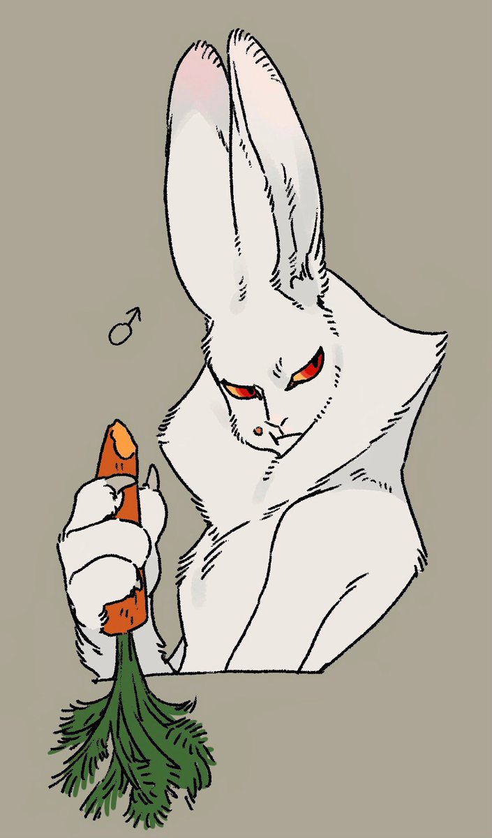 carrot holding rabbit simple background holding food red eyes holding vegetable  illustration images