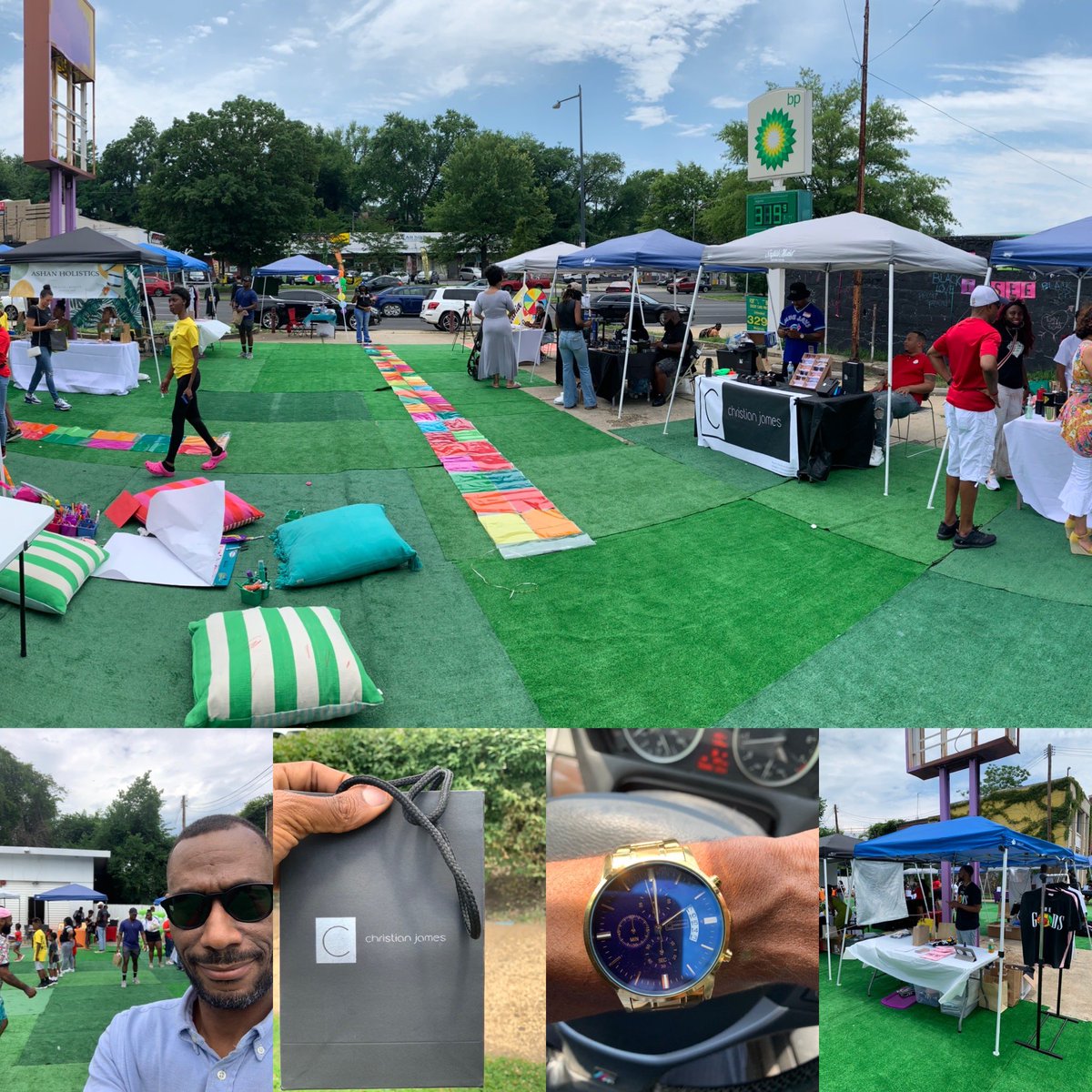 Stopped by <a href="/soufsidemarket/">soufsidemarket@gmail.com</a> to support local businesses. Thanks <a href="/4ChristianJames/">ChristianJamesCo</a> I love my watch!  #SupportBlackBusiness #JuneTeenth2021