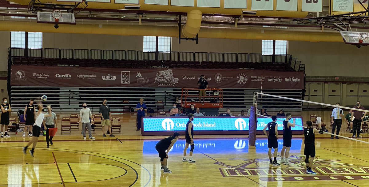 NKBoosterClub's tweet photo. It’s a nailbiter at RIC - Hendricken takes the second set 26-24….#DigDeepSkippers https://t.co/HToRrCLrWR
