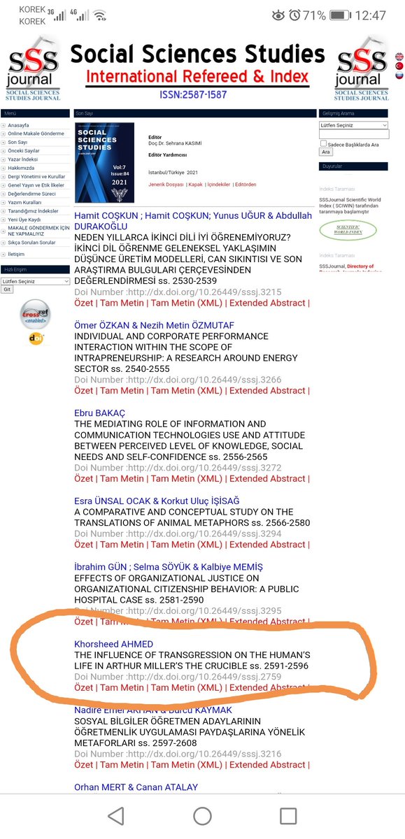 Khorsheed2010's tweet photo. Another Academic achievment
My New Article entitled
"THE INFLUENCE OF TRANSGRESSION ON THE HUMAN’S
LIFE IN ARTHUR MILLER’S
THE CRUCIBLE"
Has been published by
International Social Sciences Studies Journal (#ISSSJ)
https://t.co/qD2Z6AMQwF https://t.co/CiMNZ61KGD